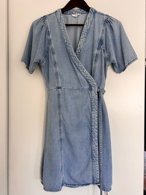 SUNCOO Denim Lyocell Cilem Dress Blue